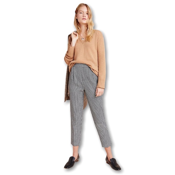Anthropologie Pants - Anthropologie Larkin Jacquard Tapered Trousers L